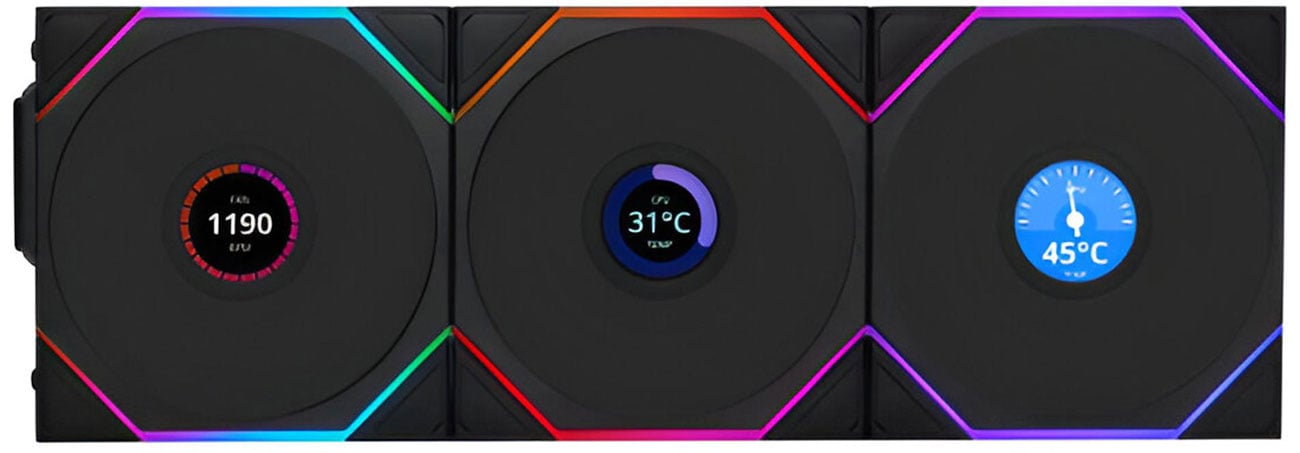 Lian Li Uni Fan TL Wireless LCD 120 Triple Pack 3x120mm